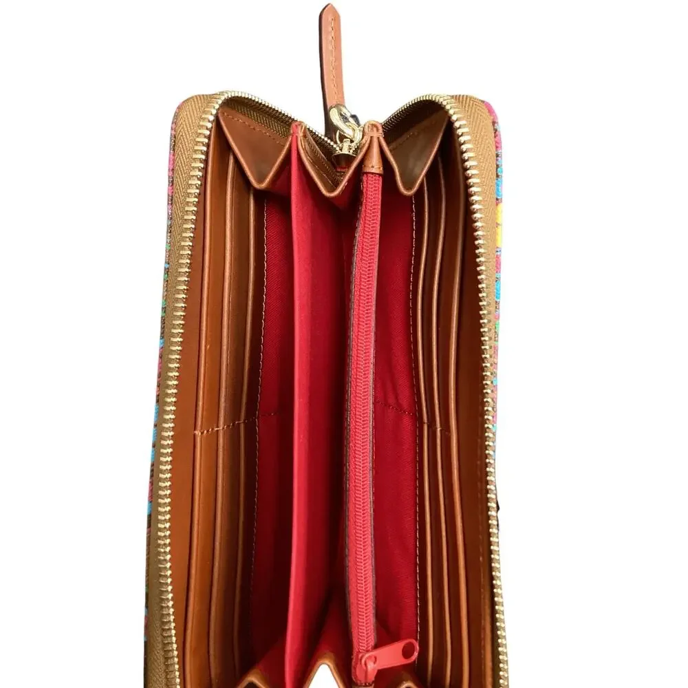 NWT Dooney&Bourke Wristlet Wallet Women’s 1 Size Zip Around Leather Multicolor - Picture 6 of 9